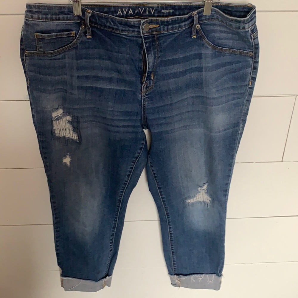 Jegging Capris distressed